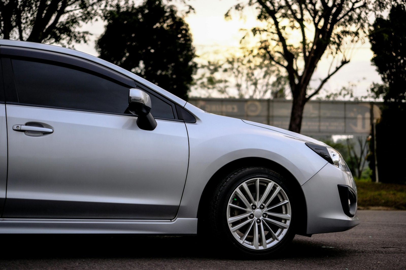 Car with tinted windows